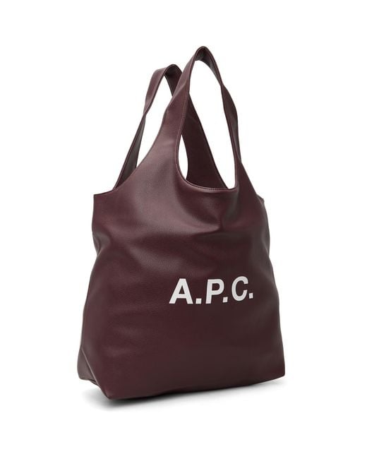 A.P.C. Purple Burgundy Ninon Tote