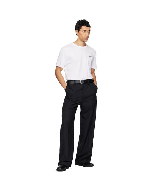 HUGO Black Logo Tab Leather Derbys for men