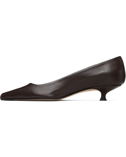 Aeyde Gray Cari Pointed-Toe Heels