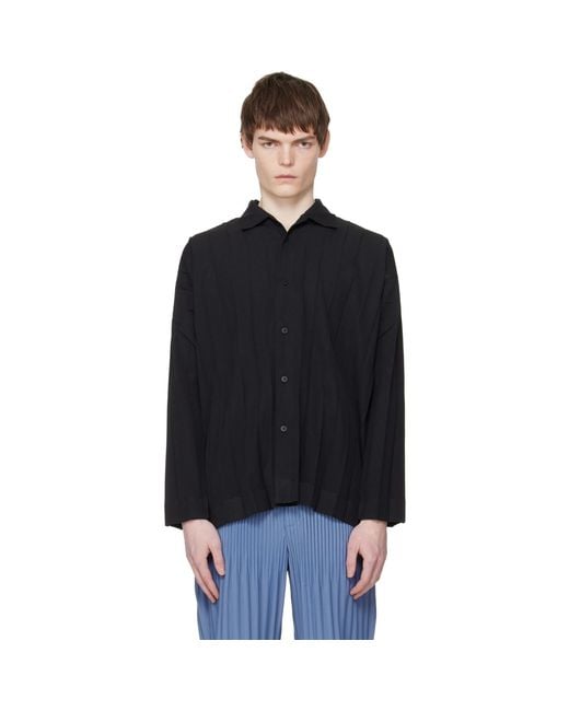 Homme Plissé Issey Miyake Black Edge Ensemble Shirt for men