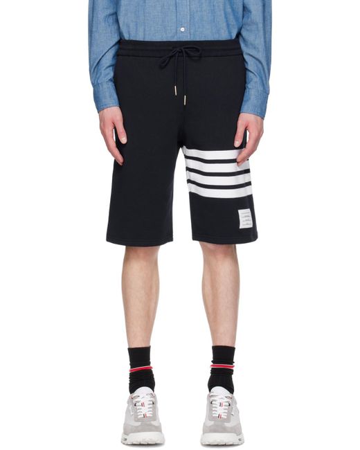 Thom Browne Black 4-Bar Shorts for men