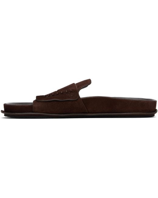 Jacquemus Black Suede Loafer Sandals for men