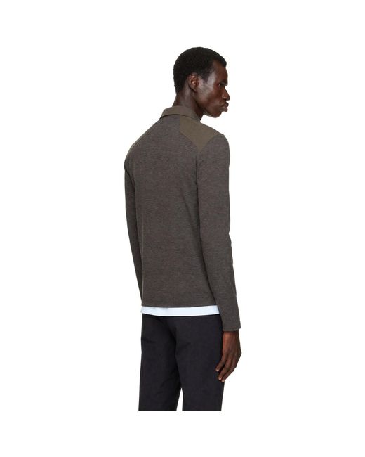 Veilance Black Frame Ls Polo for men