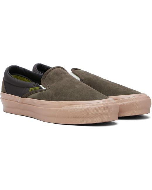 Vans Black Premium Classic Slip-On Sneakers for men