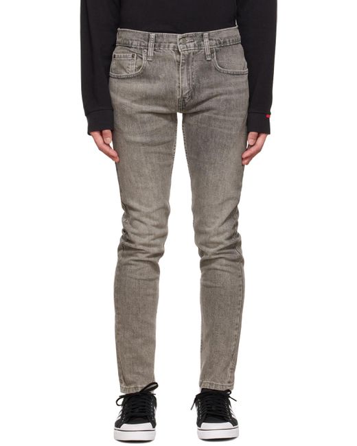 Levi's Black Gray 512 Slim Taper Jeans for men