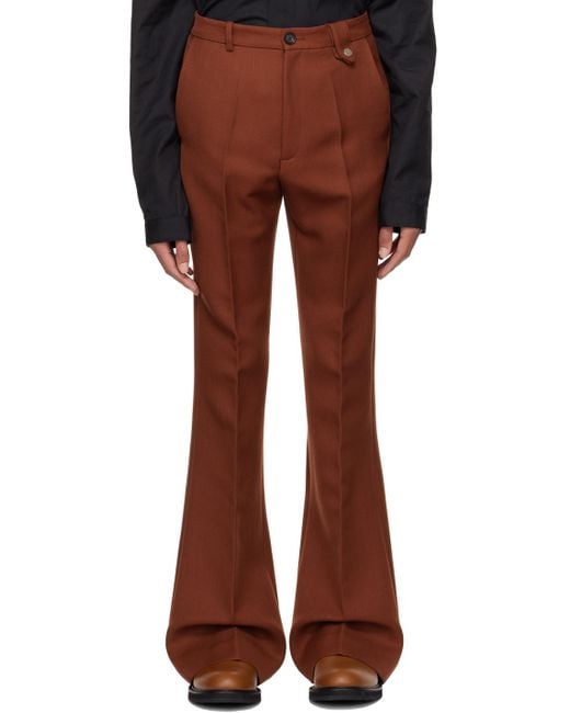 Egonlab Brown Sami Trousers for men