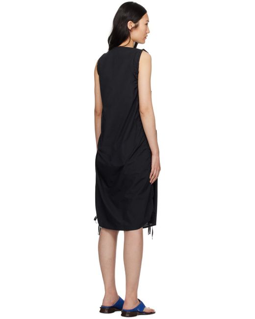Baserange Black Pictorial Midi Dress
