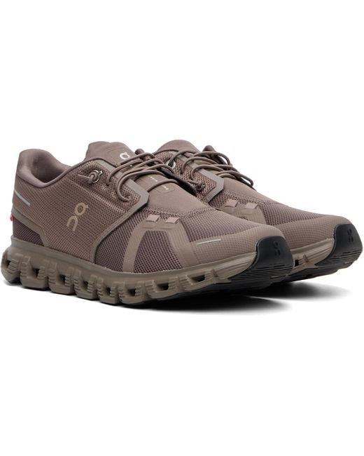 On Shoes Brown Cloud 6 Sneakers for men