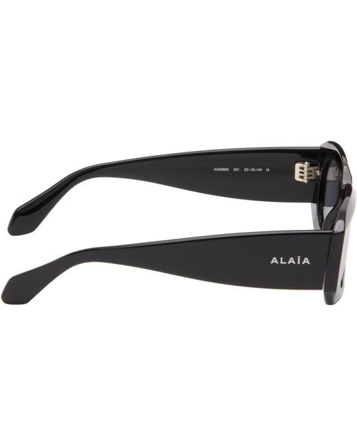 Alaïa Black Rectangular Sunglasses