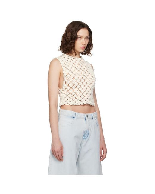 Alaïa Multicolor Off- Hand Knotted Tank Top