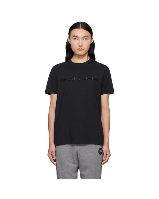 Canada Goose Black Emersen Crewneck T-Shirt for men