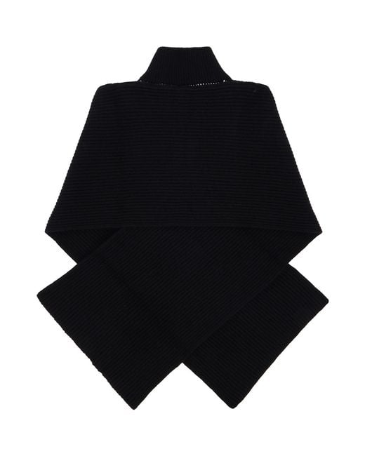 MM6 by Maison Margiela Black Fisherman Knit Camionneur Scarf