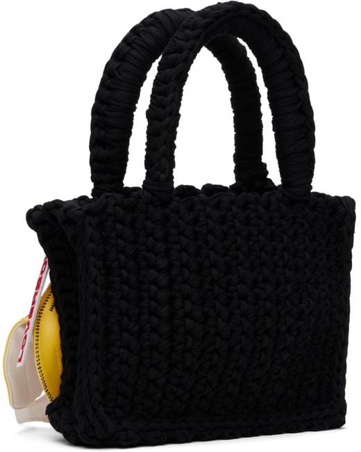 Charles Jeffrey ブラック Knitted Bucket トートバッグ Black