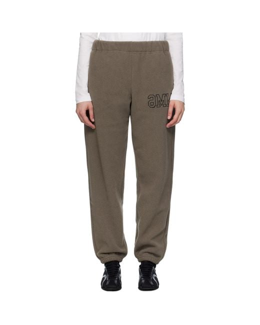 MM6 by Maison Margiela Gray Taupe Fleece Sweatpants