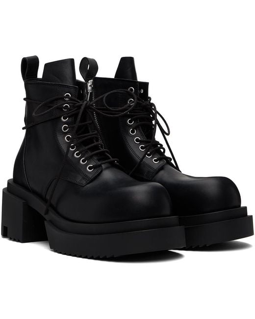Rick Owens Black Low Army Bogun Boots for men