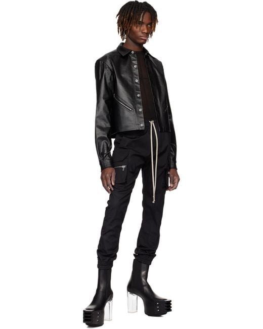 Rick Owens Black Hollywood Tour Alice Denim Jacket for men