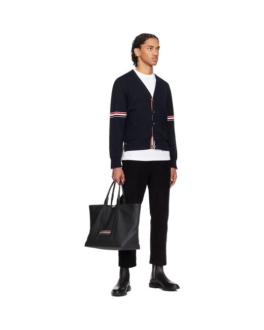 Thom Browne Black Medium Tool Tote for men