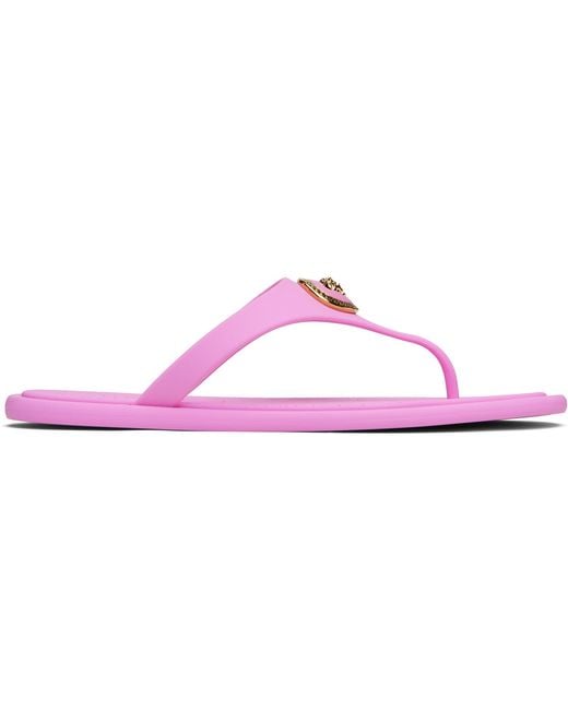 Versace Purple Alia Rubber Flat Sandals
