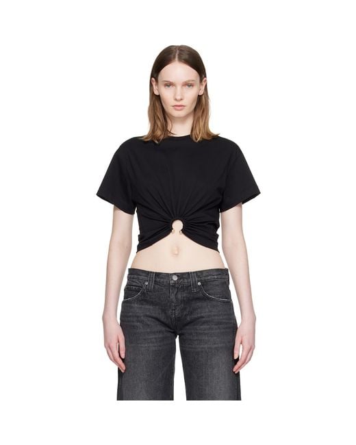 Rabanne Black Piercing T-Shirt