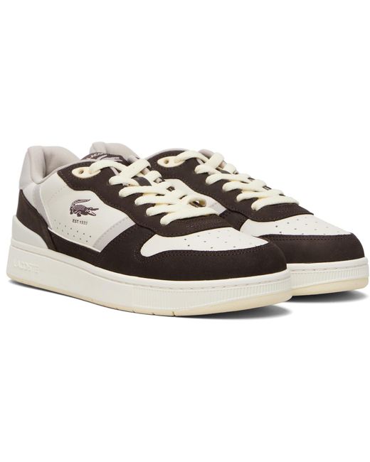 Lacoste Black T-Clip Set Leather Sneakers for men
