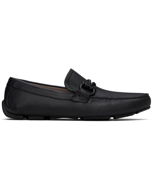 メンズ Ferragamo ブラック Gancini Ornament ドライビングシューズ Black