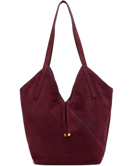 Rag & Bone Red Burgundy Alix Suede Tote
