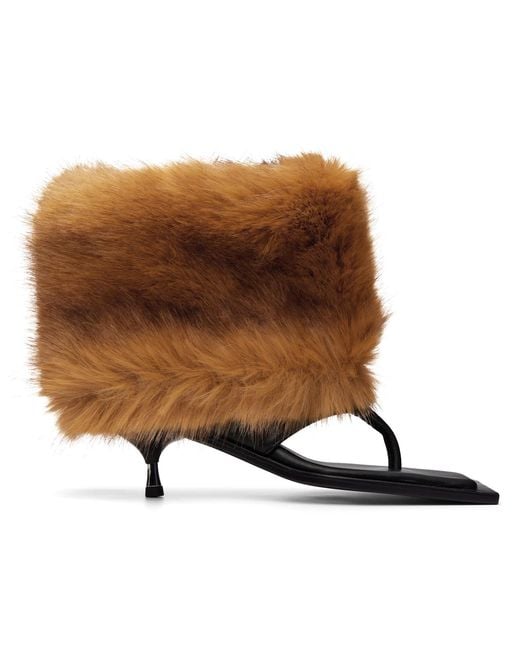 FIDAN NOVRUZOVA Brown Kaia Fury Stiletto Heeled Sandals