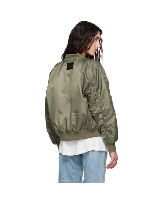 Anine Bing Green Khaki Leon Bomber Jacket