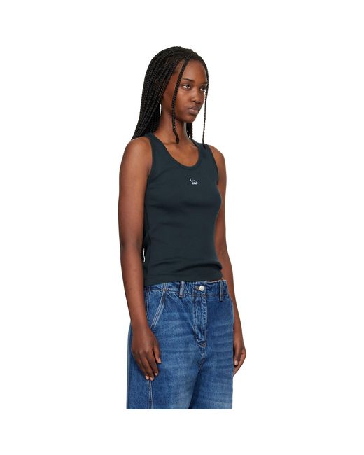 Maison Kitsuné Blue Baby Fox Ribbed Tank Top