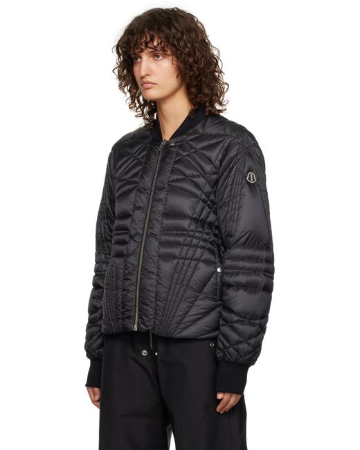 Rick Owens Moncler + ブラック Megapenta Flight ボンバージャケット Black