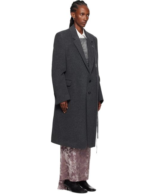 Ann Demeulemeester Black Viv High Comfort Tailored Coat
