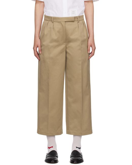 Thom Browne Natural Beige Relaxed Trousers