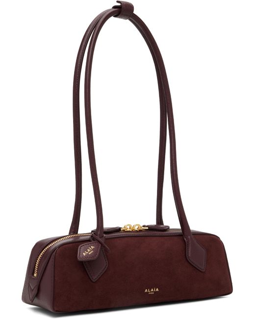 Alaïa Purple Teckel Small Suede Shoulder Bag