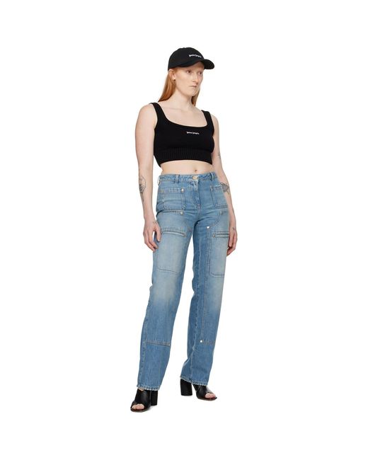Palm Angels Blue Faded Jeans