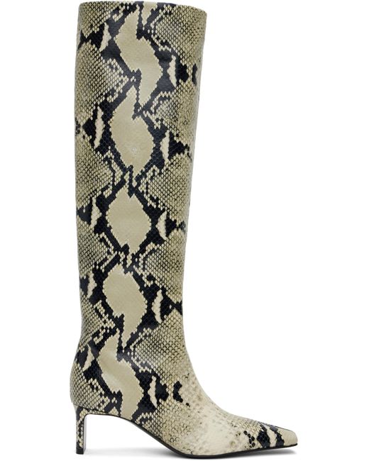 Khaite Multicolor Khaki Ona Knee-High Boots