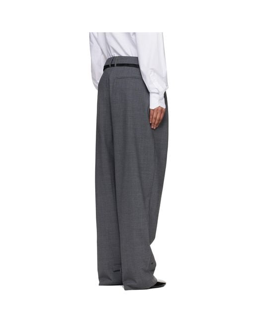 OTTOLINGER Black Strapped Baggy Suit Trousers