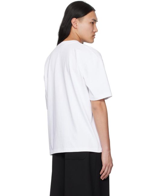 T-shirt 'le t-shirt cuadro' blanc - les sculptures Jacquemus pour homme en coloris White