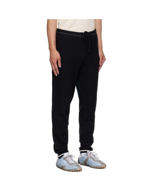 Maison Margiela Black Wool Track Pants for men