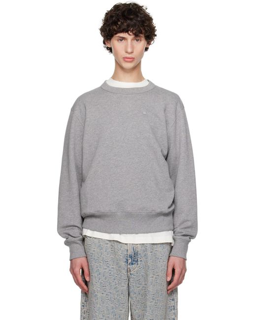 Acne Gray Patch Sweatshirt for men