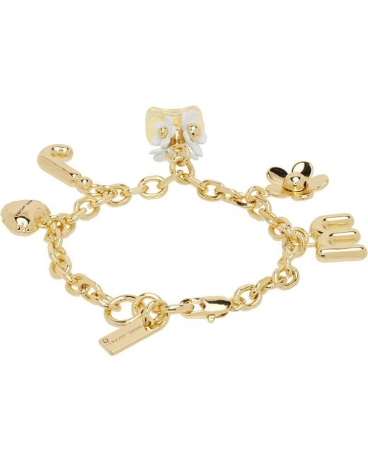 Marc Jacobs Metallic Daisy Charm Bracelet