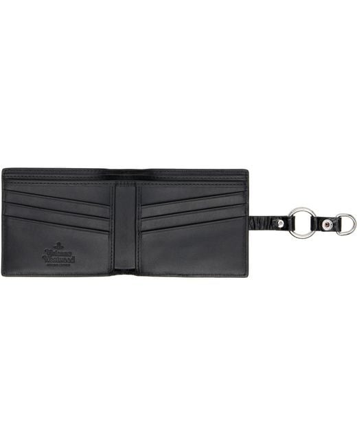 Vivienne Westwood Black Billfold Bondage Wallet for men