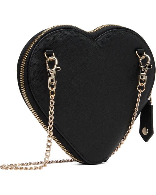 Vivienne Westwood Black New Heart Crossbody Clutch Bag