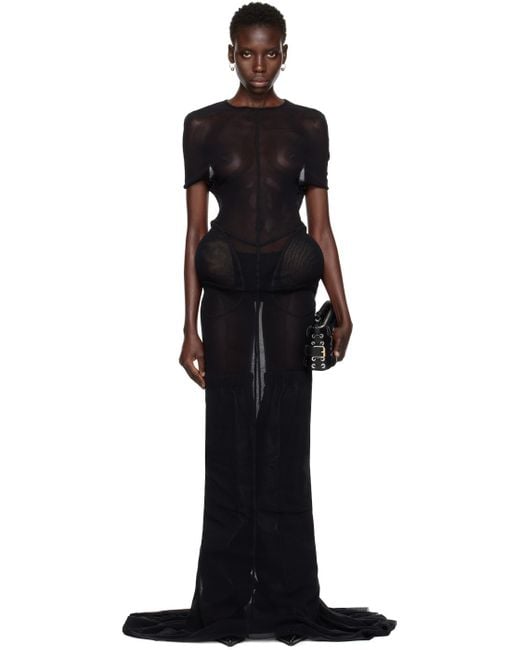 Robe longue noire édition shayne oliver Jean Paul Gaultier en coloris Black