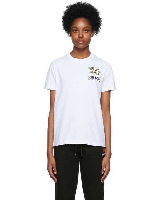 KENZO Paris 'tiger Tail K' T-shirt in White | Lyst Australia