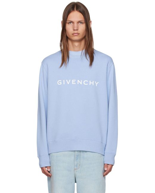 Givenchy Blue Slim Fit Sweatshirt for Men | Lyst