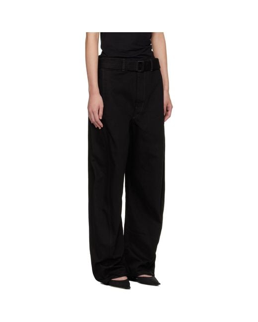 Lemaire Black Twisted Belted Jeans