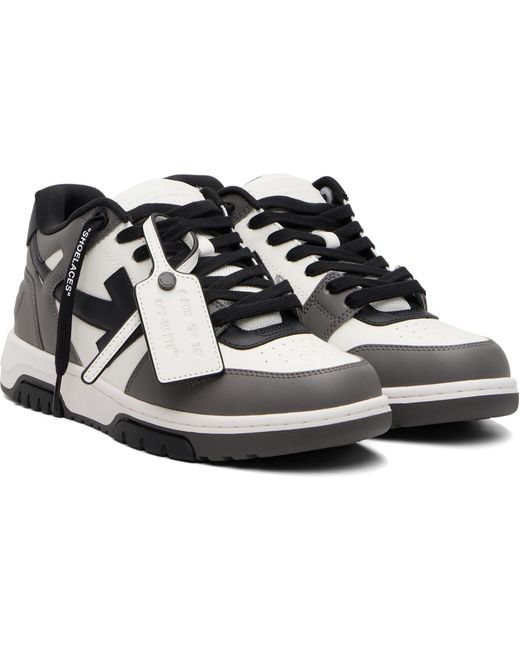 Off-White c/o Virgil Abloh Black Out Of Office Calf Leather Sneakers for men