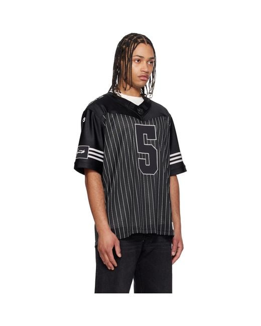 Y-3 Black Garret Wilson Football Short Sleeve Jersey for men
