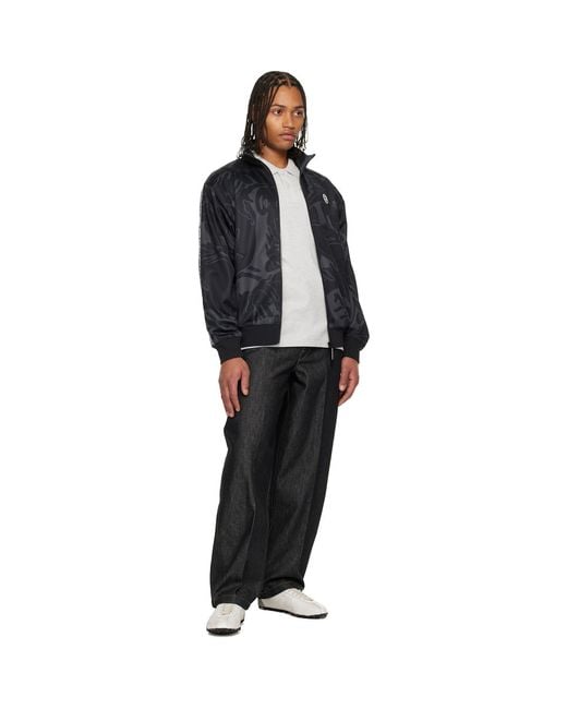 Aape By A Bathing Ape Black 'Aapenow' Moonface Camo Zip-Up Track Jacket for men