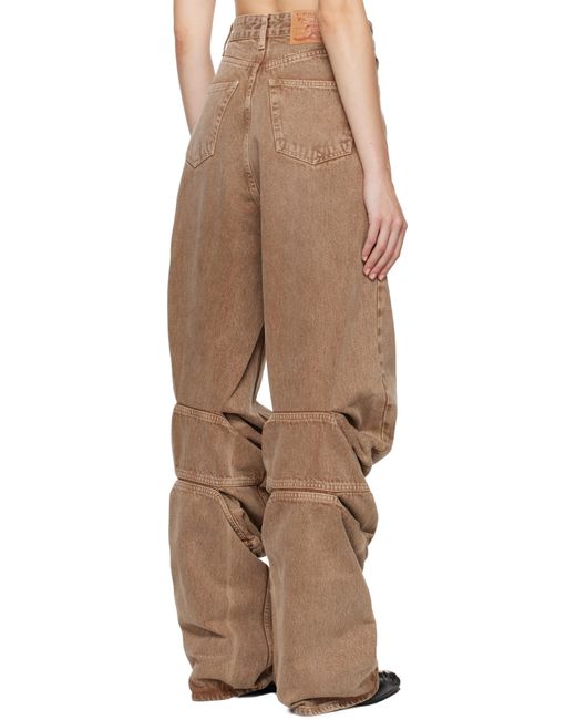 Y. Project Natural Draped Cuff Jeans